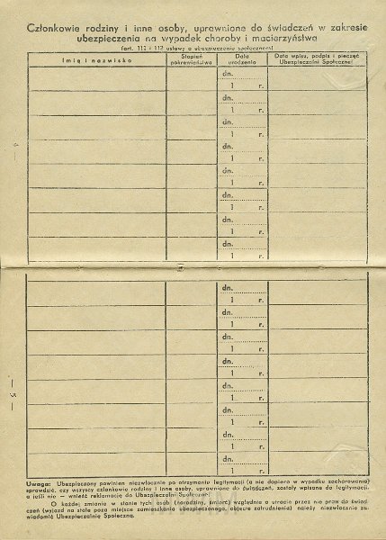 KKE 5431-4.jpg - Dok. Legitymacja ubezpieczeniowa. Legitymacja wydana przez Ubezpieczenia Społeczne w Wilnie dla Michała Katkowskiego (ur. w Taboryszkach), Wilno, 4 IV 1936 r.